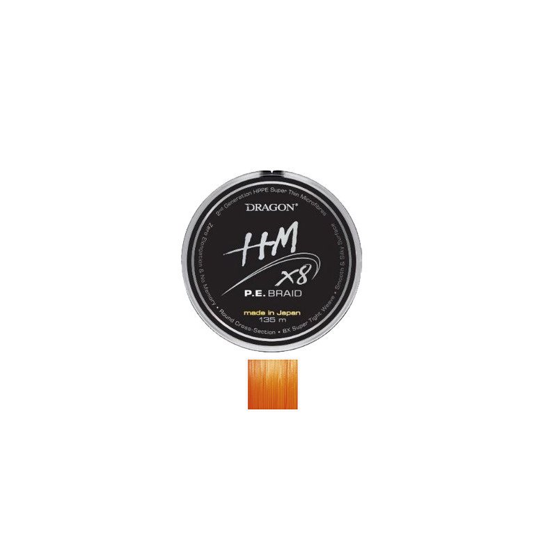 PLECIONKA DRAGON HM8X P.E.BRAID 0.12MM 11.90KG 135M POMARAŃCZ FLUO PDF-40-00-612