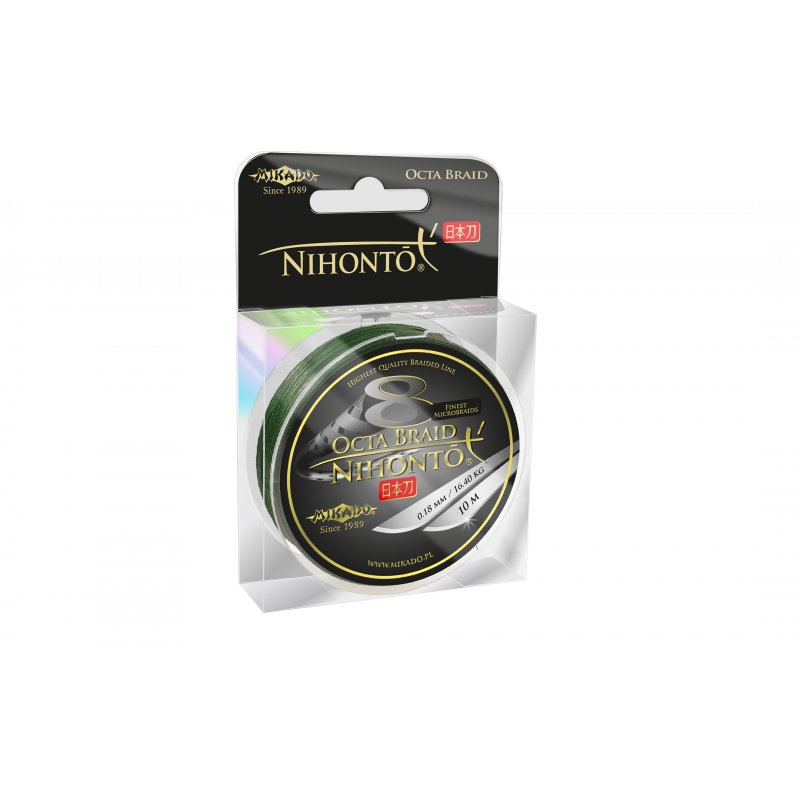 Plecionka Mikado Nihonto OCTA BRAID ZIELONY 0.14/10M