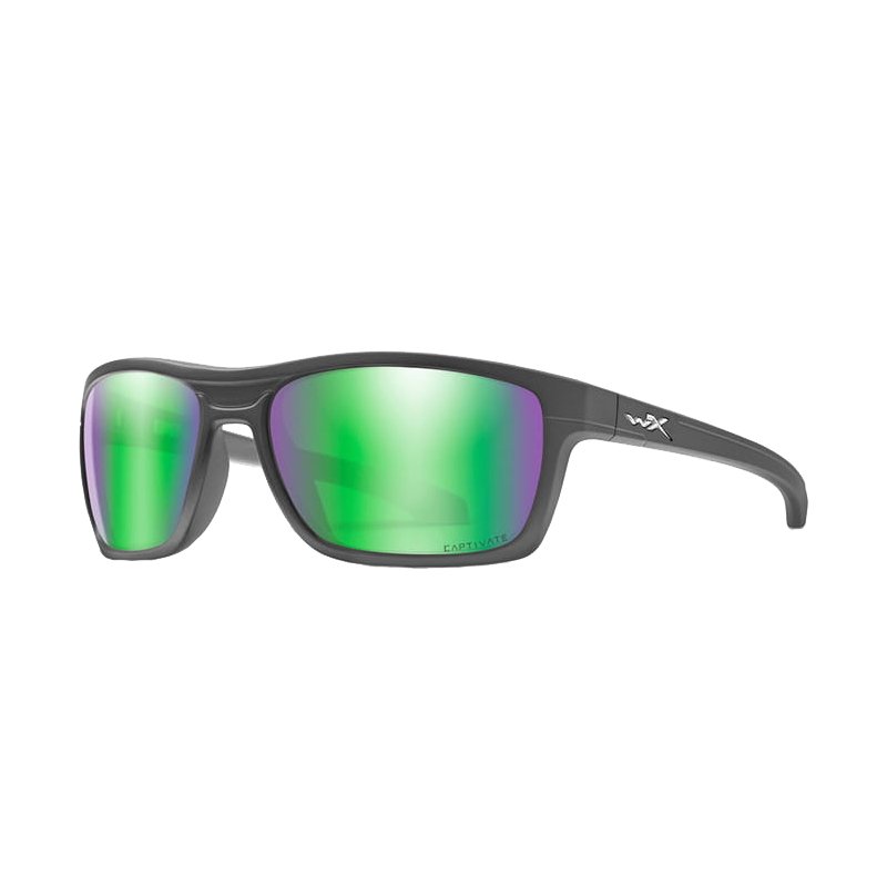 OKULARY WILEY X KINGPIN CAPTIVATE GREEN MIRROR MATTE GRAPHITE FRAME ACKNG07