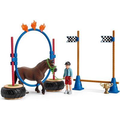 Schleich SLH 42482 Wyścig zręcznościowy dla kucyków