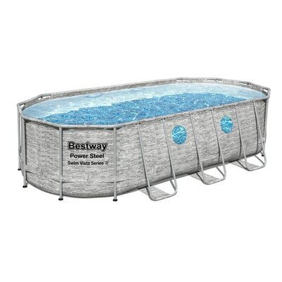 Bestway Basen ogrodowy stelażowy owalny 549 x 274 x 122 cm 7w1 56716