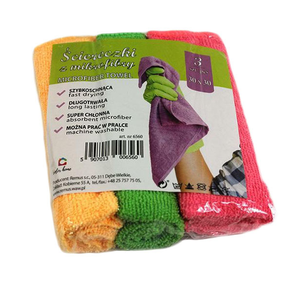 Zestaw 3 Ścierek Z Mikrofibry 30x30 6560 R..