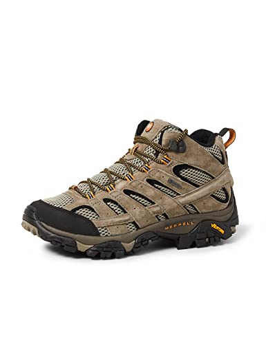 Merrell Męskie buty trekkingowe Moab 2 Leather Mid GTX, Pecan, 51 EU
