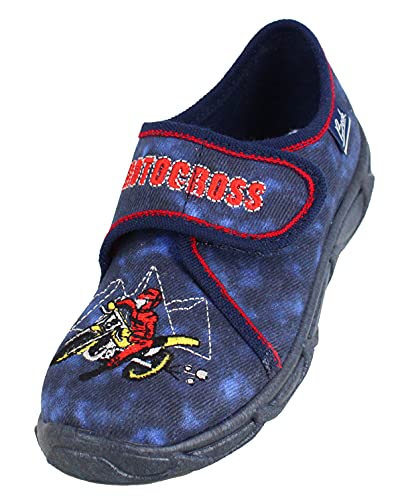 Beck Chłopięce 3035 Motocross ciemnoniebieskie kapcie, niebieski - granatowy - 34 EU