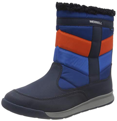 Merrell Unisex dziecięce buty Alpine Puffer Waterproof Boots, wielokolorowa - Marine Orange - 32 EU