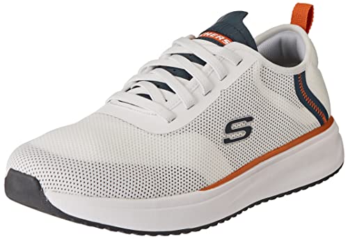 Skechers Męskie trampki Crowder, Biała siatka syntetyczna, 41.5 EU