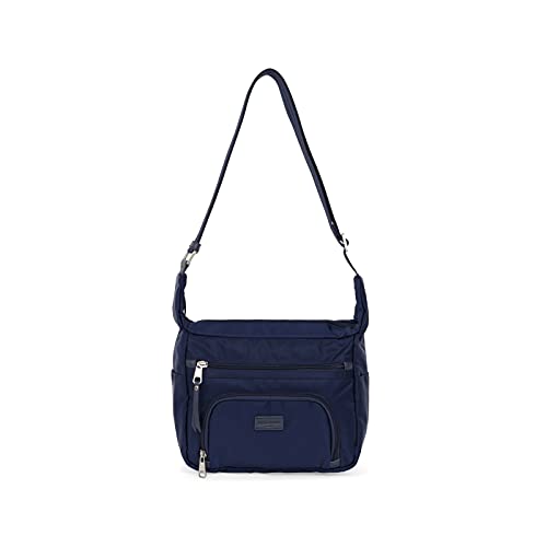 Hexagona Damska kolekcja Garni Cuir de Vachette Paris Matcha – granatowy – z nylonu – 2 szelki i 1 uchwyt bez regulacji – plecak z paskiem na ramię, granatowy, dł. : 24 x wys.: 33 x P: 9 cm