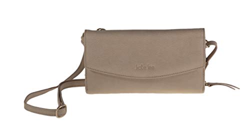Kate Lee Damski Blanc avec intérieur Portefeuille Sac à bandoulière en Cuir NLIYANE biały perle wewnętrzny portfel etui na karty torba dwa skórzane i łańcuszki paski na ramię