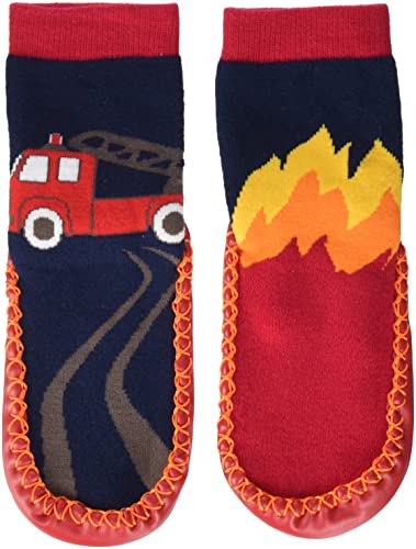 Playshoes Unisex dziecięce kapcie dla straży pożarnej, niebieski - morski - 24/25 EU