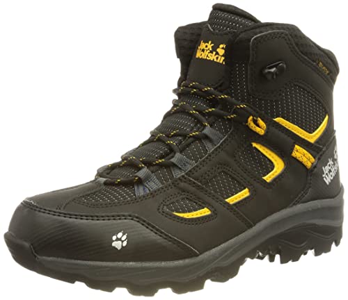 Jack Wolfskin Vojo Texapore buty dziecięce, uniseks, Black Burly Yellow, 29 EU