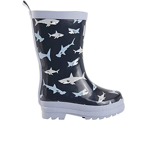 Hatley Rain Boot kalosze dla chłopców, niebieski - Niebieski Shark Frenzy - 30 EU
