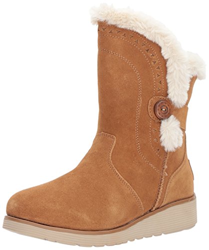 Skechers Damskie kozaki Keepsakes Wedge Cozy Peak półdługie, Tan, 37 EU
