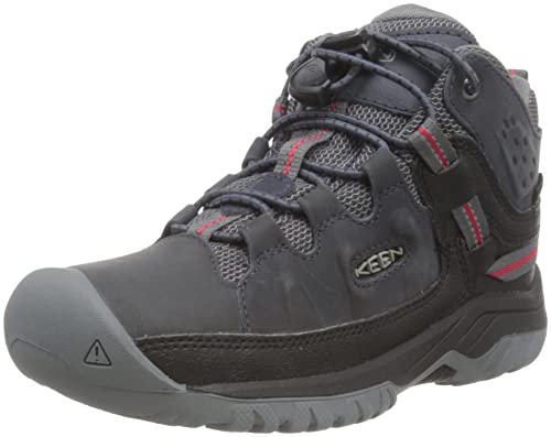 KEEN Unisex dziecięce buty trekkingowe Targhee Mid Wp, Niebieski noce czerwony dywan, 24 EU