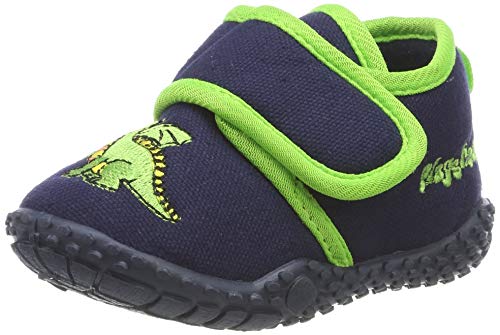 Playshoes Kapcie dziecięce unisex z zapięciem na rzepy, Smok morski, 28/29 EU