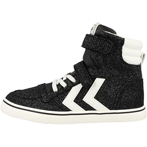 hummel Slimmer Stadil Glitter Jr wysokie sneakersy dla dziewcząt, czarny - czarny - 32 EU