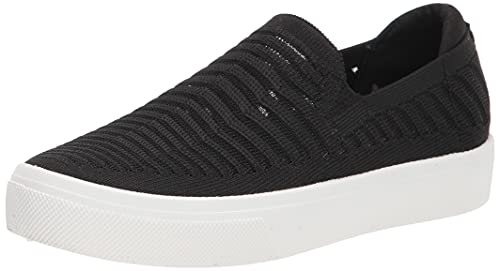 Skechers Damskie trampki Poppy Garden Walk, Czarne wykończenie z dzianiny z siatką mono, 37 EU