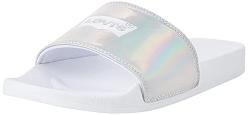 Levi's June Batwing S, płaskie sandały męskie, srebrny, 43 EU