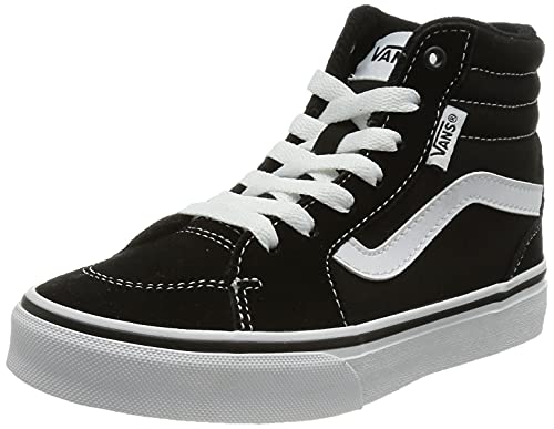Vans Chłopięce trampki Filmore Suede/Canvas Low-Top, Zamszowe płótno czarne białe, 30.5 EU