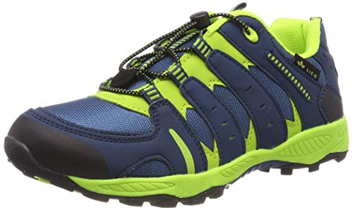 Lico FREMONT Uniseks - dzieci Półbuty trekkingowe i turystyczne, kolor Petrol/cytrynowy, 28 EU