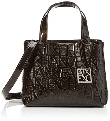 Armani Exchange Damskie zakupy Liz Small Open, Patent Czarny, S