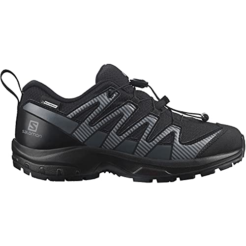 Salomon XA PRO 3D V8 CSWP Unisex dziecięce wodoszczelne buty trekkingowe, Black Ebony - 34 EU