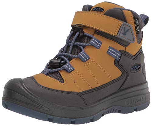 KEEN Unisex dziecięce buty trekkingowe Redwood Mid Wp-y, Harvest Gold vintage indygo, 38 EU