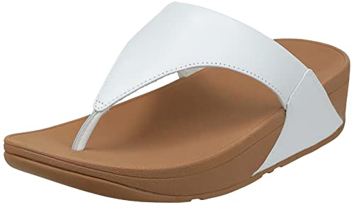 Fitflop Damskie japonki Lulu - skórzane japonki, Biały Urban White 024-39 EU