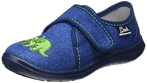 Beck Chłopięce kapcie Happy Dino, granatowy - granatowy - 24 EU