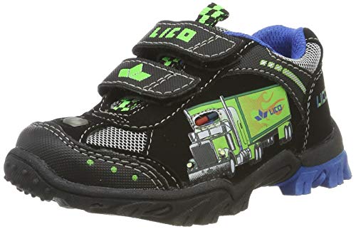 Lico Truck V Blinky Chłopcy Buty sneakersy, czarny/niebieski/cytrynowy, 22 EU