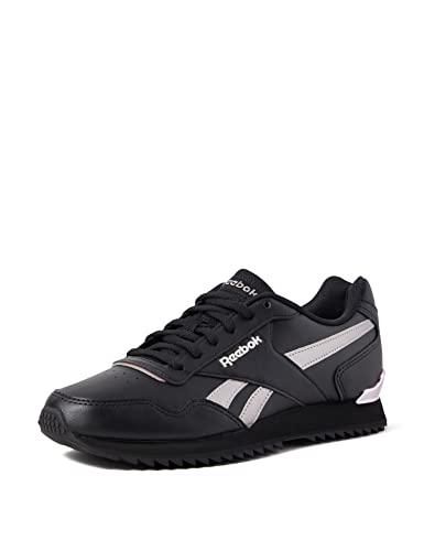 Reebok Damskie trampki Royal Glide Ripple Clip, Rdzeń czarny kwarc metalizowany mróz jagody, 37.5 EU