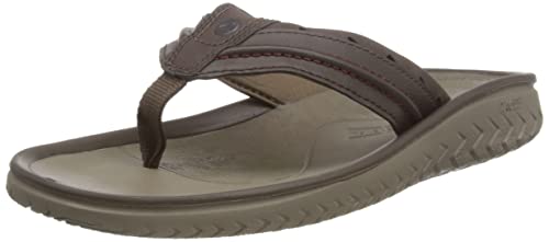 Clarks Męskie klapki japonki Wesley, brązowe, 10 UK