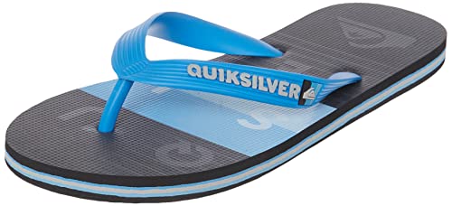 Quiksilver Męskie klapki Molokai Word Block Flops for Men, niebieski - Blue Black Blue - 39 eu