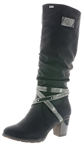 Rieker Damskie kozaki 96054, Czarny Smoke 00, 40 EU