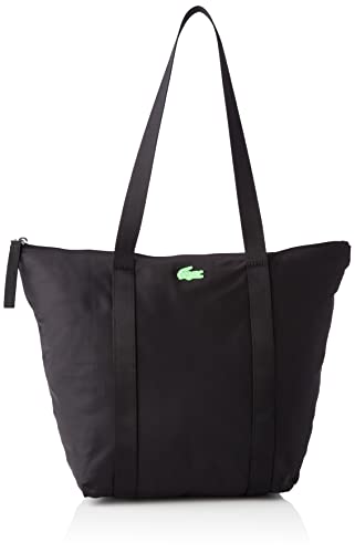 Lacoste NF3619YA Torba na zakupy damska, Czarny zielony Fluo