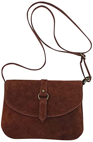 Puccio Pucci Damska skórzana torebka TRLBC100246, kasztan, 22 x 17 x 4