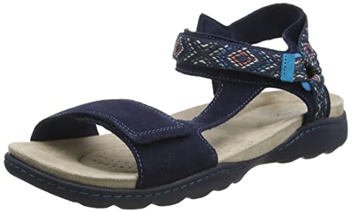 Clarks Sandały damskie Amanda Step, - Granatowy zamsz - 44,5 EU