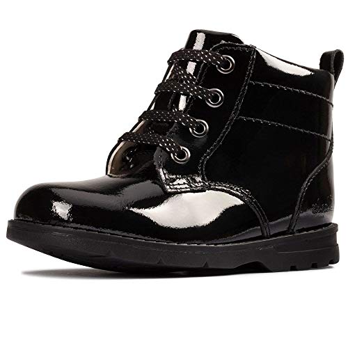 Clarks Astrol Lace T śniegowce dziewczęce, Black Pat, 26 EU