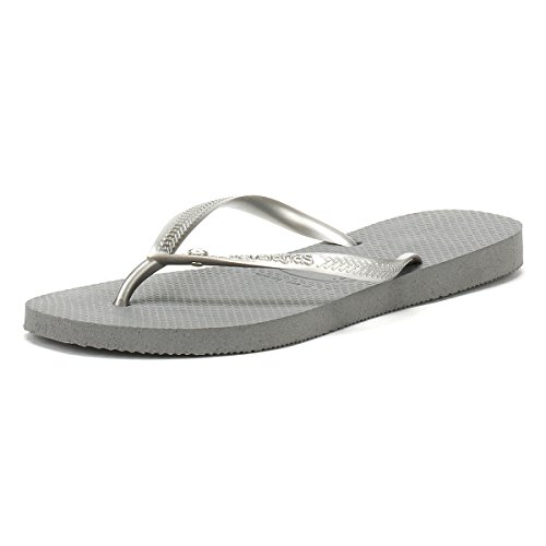 Havaianas Damskie japonki Slim Crystal Glamour SW, Grey Steel Grey, 35/36 EU