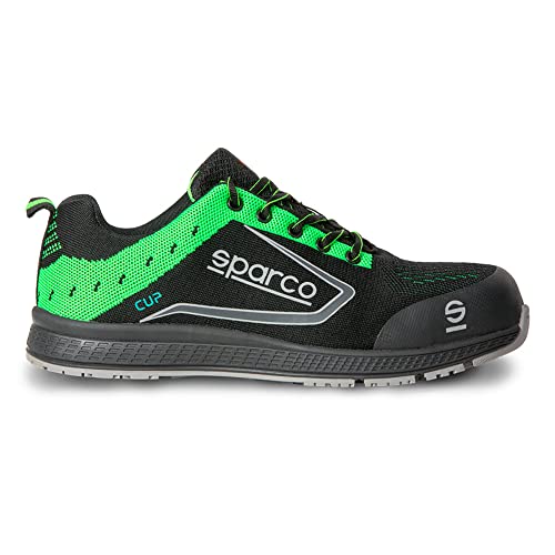 SPARCO Lekkie buty ochronne Cup S1P Adelaide czarne/zielone rozmiar 43