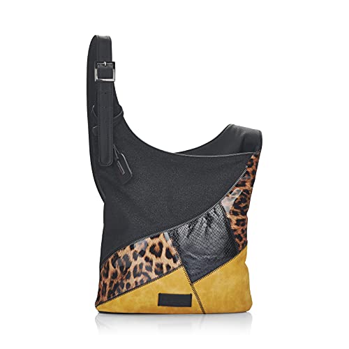 Remonte Damska torba na ramię Q0701, 100 x 330 x 330, Black/Miele/Natur/czarny/czarny/02, 100x330x330