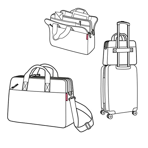 reisenthel Workbag Twist Silver – prosta i funkcjonalna torba robocza, kieszeń na laptopa, pasek na ramię, srebrny