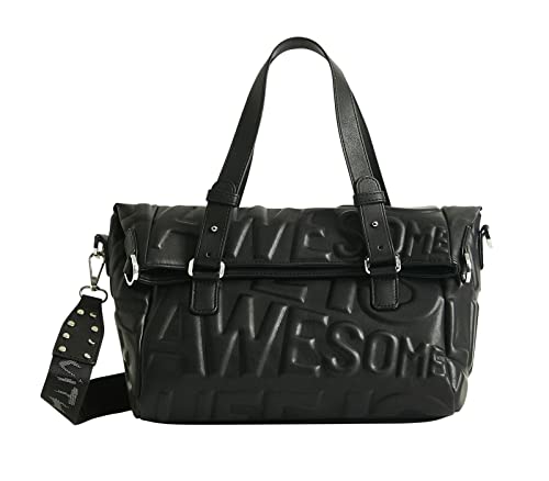 Desigual Womens Bols_POMPEYA LOVERTY 2.0 Hand Bag, Black, One Size, czarny, jeden rozmiar