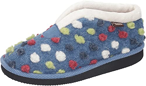 Manitu Home Kapcie damskie 340010-51, niebieski, 38 EU
