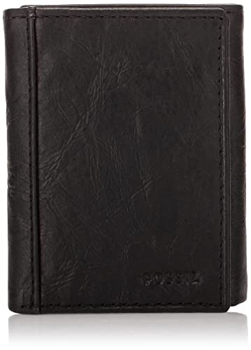 Fossil Męski portfel ze skóry Trifold 8,255 cm dł. x 1,905 cm szer. x 10,16 cm wys