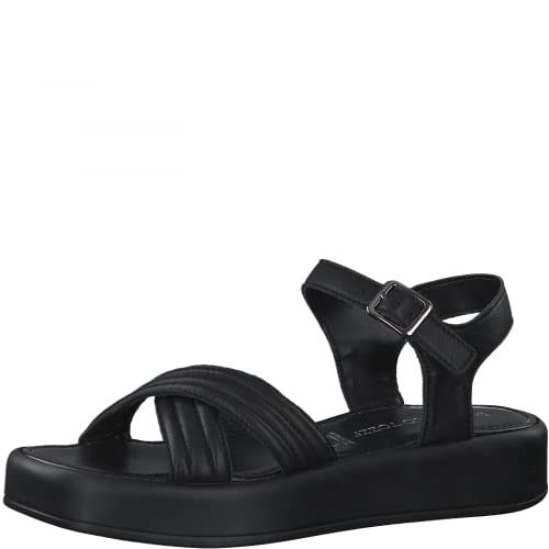MARCO TOZZI Sandały damskie 2-28231-28, czarny - Czarna papka - 38 EU