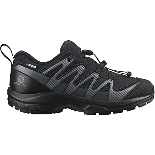 Salomon XA PRO 3D V8 CSWP Unisex dziecięce wodoszczelne buty trekkingowe, Black Ebony - 31 EU