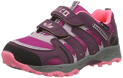 Lico FREMONT V Dziewczynki Półbuty trekkingowe i turystyczne, bordo/różowy, 37 EU