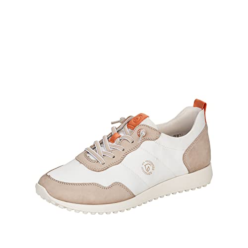 Remonte Damskie trampki D3102, Marmurowy Sportweiss Orange 81, 37 EU
