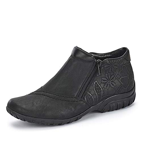 Rieker Damskie botki L46A3, czarny, czarny, czarny, czarny, czarny, czarny, 00 00, 41 EU