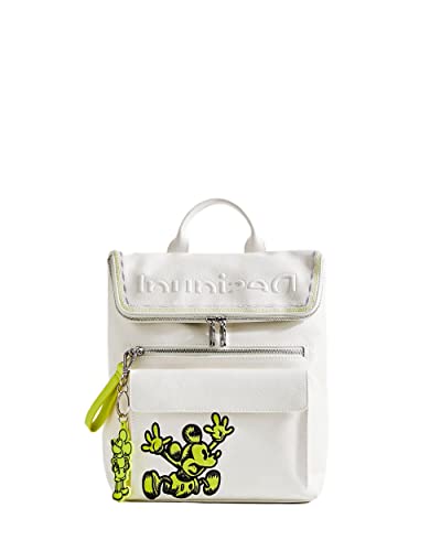 Desigual Womens BOLS_Mickey NERANO plecak średni, biały, rozmiar uniwersalny, brązowy, jeden rozmiar